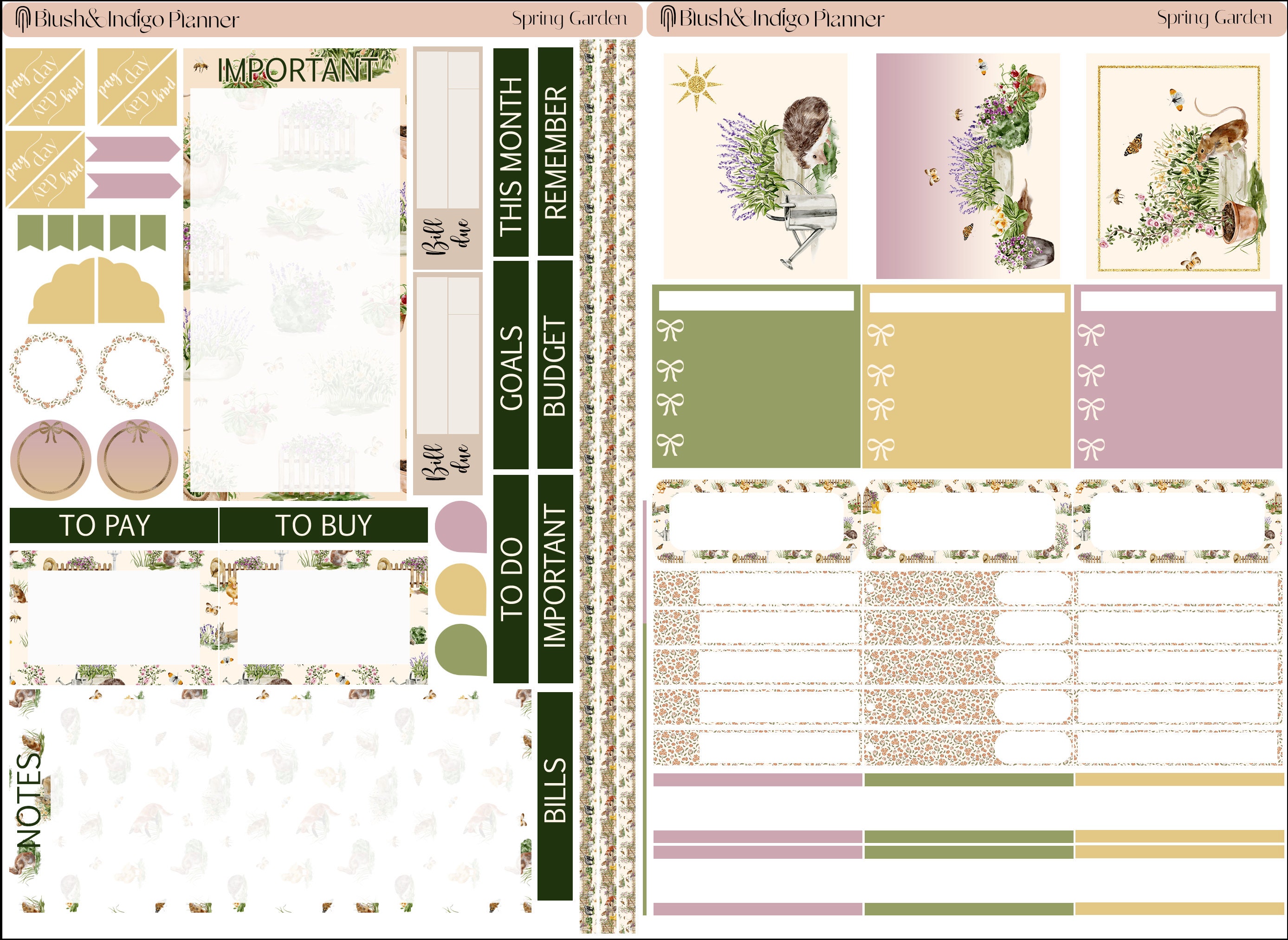 Monthly Spread Stickers