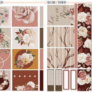 Rose Garden Printable Planner Stickers, Weekly Printable Kit, Fits Erin ...
