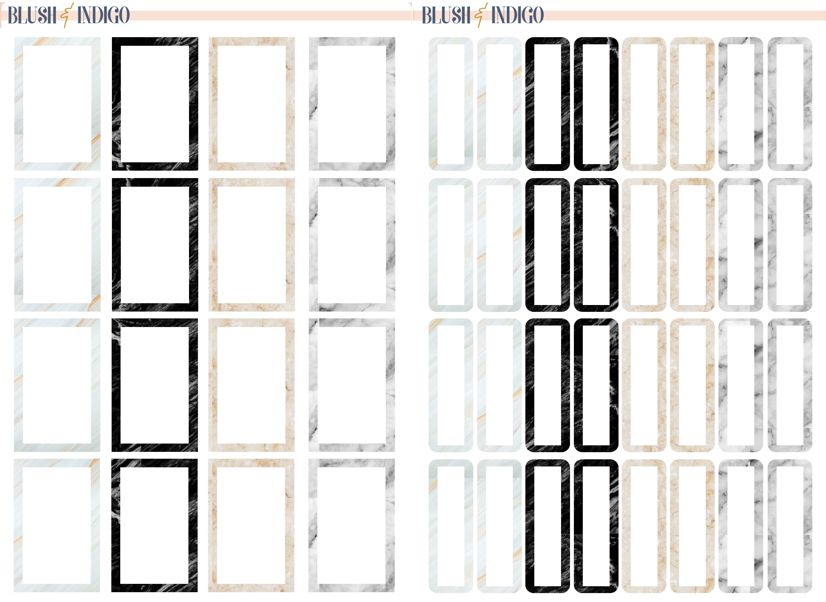 Printable MARBLE FUNCTIONAL Set Planner Stickers Erin Condren Planner ...