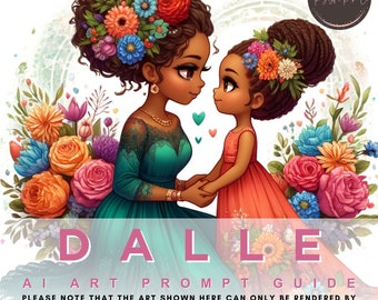 DALLE Prompt Guide | Black Mother-Daughter Dress-Up Prompt Guide