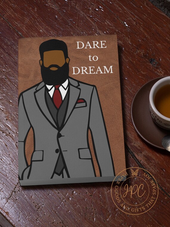 Dare to Dream Men's Journal | Matte Paperback Journal for African American Men|Gifts for Black Men
