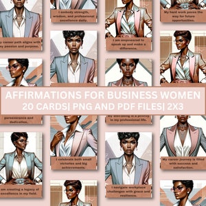Cartes de vœux pour femmes afro-américaines | Cartes de méditation | Invites du journal| Téléchargement numérique