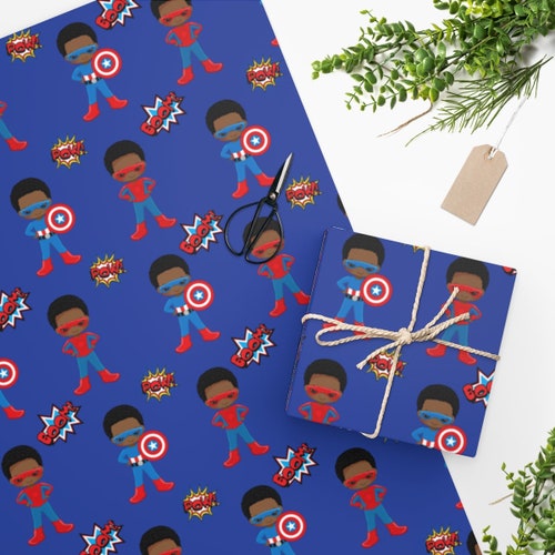 Superhero Christmas Wrapping Paper 