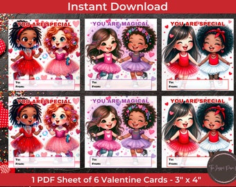 Valentine Friends Valentine's Day Cards, Party Favor Tags, School Valentines, Kids Valentine Cards, Printable Cards