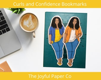 Curls and Confidence Bookmarks, Bookmarks for Black Women, Jumbo Bookmarks, Reading Accessories, Black Girl Gifts