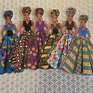 Ankara Women Head Wrap Bookmarks, Bookmarks for Women, Jumbo Bookmarks, Reading Accessories, Black Girl Gifts