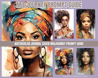 Midjourney Prompt Guide | African American Woman Journal Cover Prompt Guide | MidJourney Prompt Guide