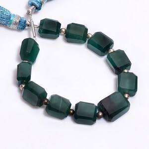 Natural Green Onyx Beads, Faceted Onyx Tumbled Beads, Multi Stone Briolette, For Jewelry Making, Faceted Onyx Gemstone Beads Strand, E-1197