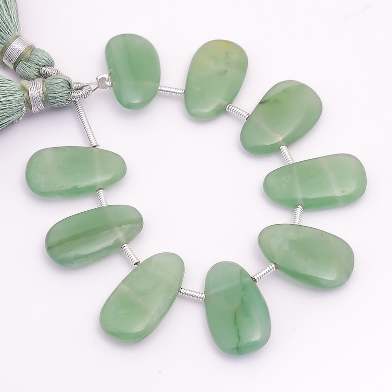 49.85 Ct Natural Green Quartz Balloon Briolettes Gemstone 19x9To17x9 MM Green Quartz Balloon Beads Gemstone Multi Jewelry Stone ZB 344