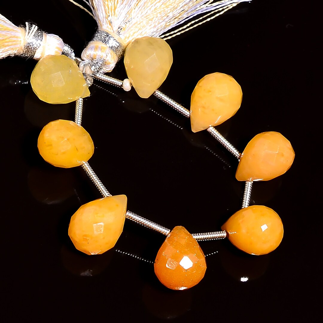 Yellow Quartz Gemstone Teardrop Shape Faceted Beads 10X8 11X8 Etsy