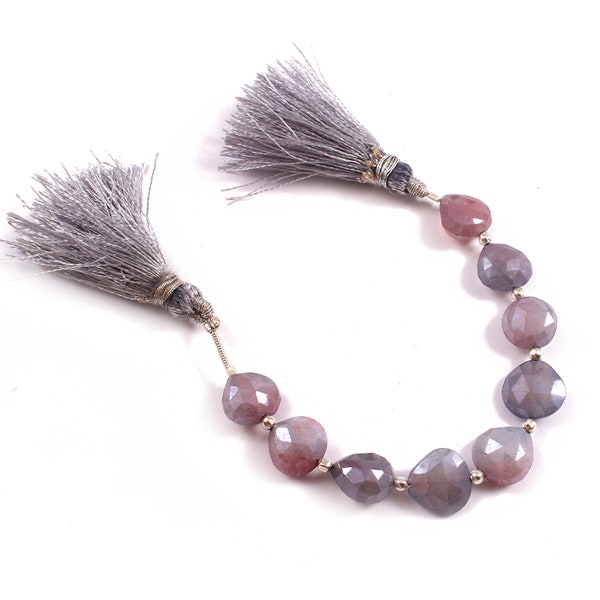 Mystic Quartz Beads, Mystic Quartz Faceted Mystic Quartz Heart Briolettes, Mystic Quartz Gemstone Beads, 10x10 to 11x11 mm, 7704