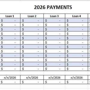 Basic Loan Payment Tracking Template