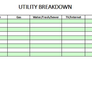 UTILITY TRACKING TEMPLATE - Etsy