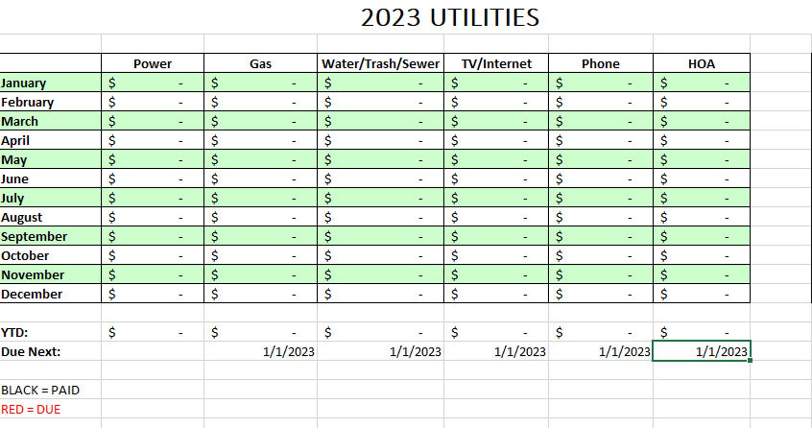UTILITY TRACKING TEMPLATE - Etsy