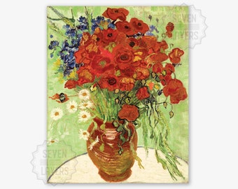 Vintage Art Print Vintage Poster Art Print Download Antique Print DIGITAL PRINT Oil Painting Printable Flowers Wall Art Van Gogh Print