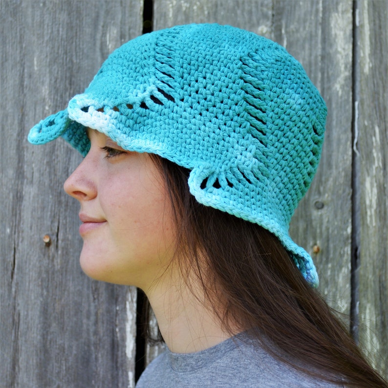 Crochet Sunhat Size Ladies MediumLarge Tie Dye Sunhat; Summer Hat; Tropical Sun