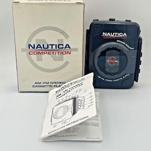 Vintage Nautica GCG98 Competition AM/FM Stereo Cassette Player Tested Works Rare