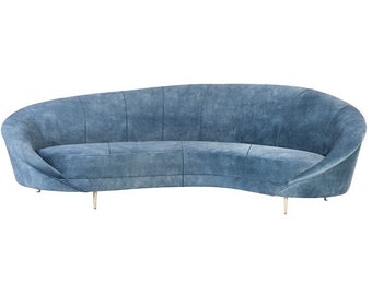 Geschwungenes Sofa Rundcouch für Wohnzimmer und Eingangshalle