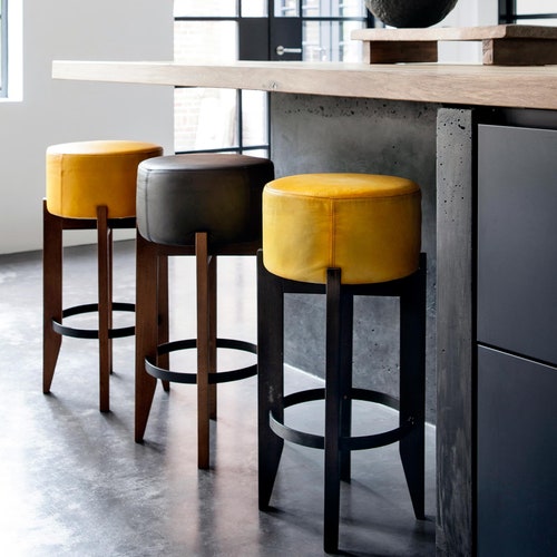 Bar Stools Counter Height Stool Counter Stool Leather Stool Etsy