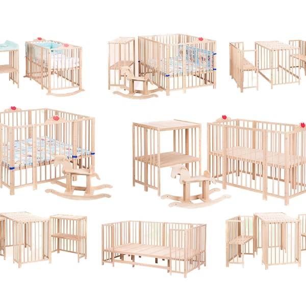 Montessori Bodenbett für Kleinkinder, multifunktionales 8 in 1 Laufgitterbett für Kleinkind und Kinder, Baby Laufstall