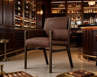 Sedia da pranzo in pelle di lusso, poltrona moderna, sedute di design per il settore alberghiero, arredamento contemporaneo per ristoranti e ristoranti.