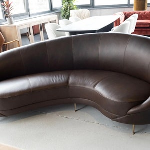 Curved sofa round couch for living room and lobby zdjęcie 3