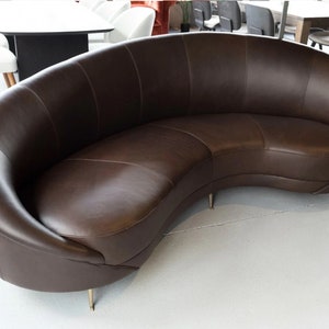 Curved sofa round couch for living room and lobby zdjęcie 2