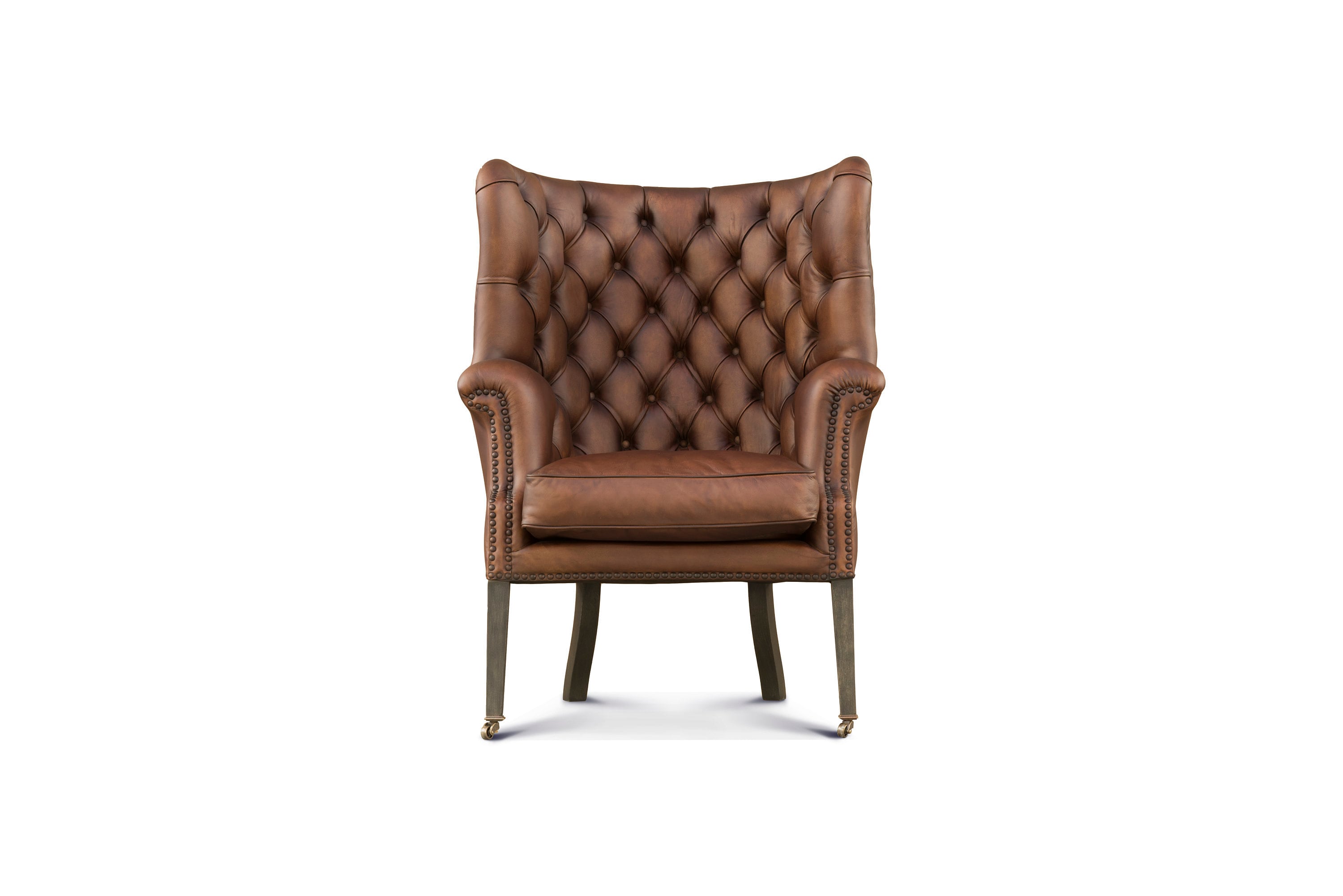 Chesterfield leather club armchair high back chair, Chaise Longue, Lounge chair, Chesterfield armchair, Vintage Armchair