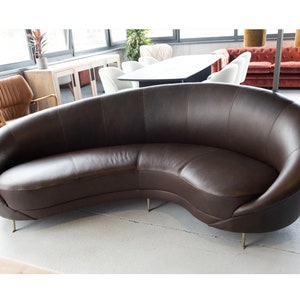 Curved sofa round couch for living room and lobby zdjęcie 1