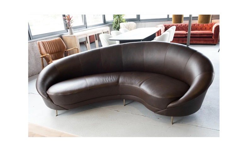 Curved sofa round couch for living room and lobby zdjęcie 1