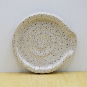 Stoneware Ceramic Speckled white Spoon Rest