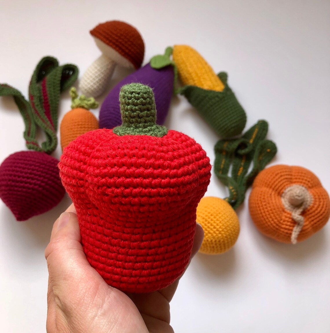 Crochet vegetables pattern set 71 amigurumi play food Etsy