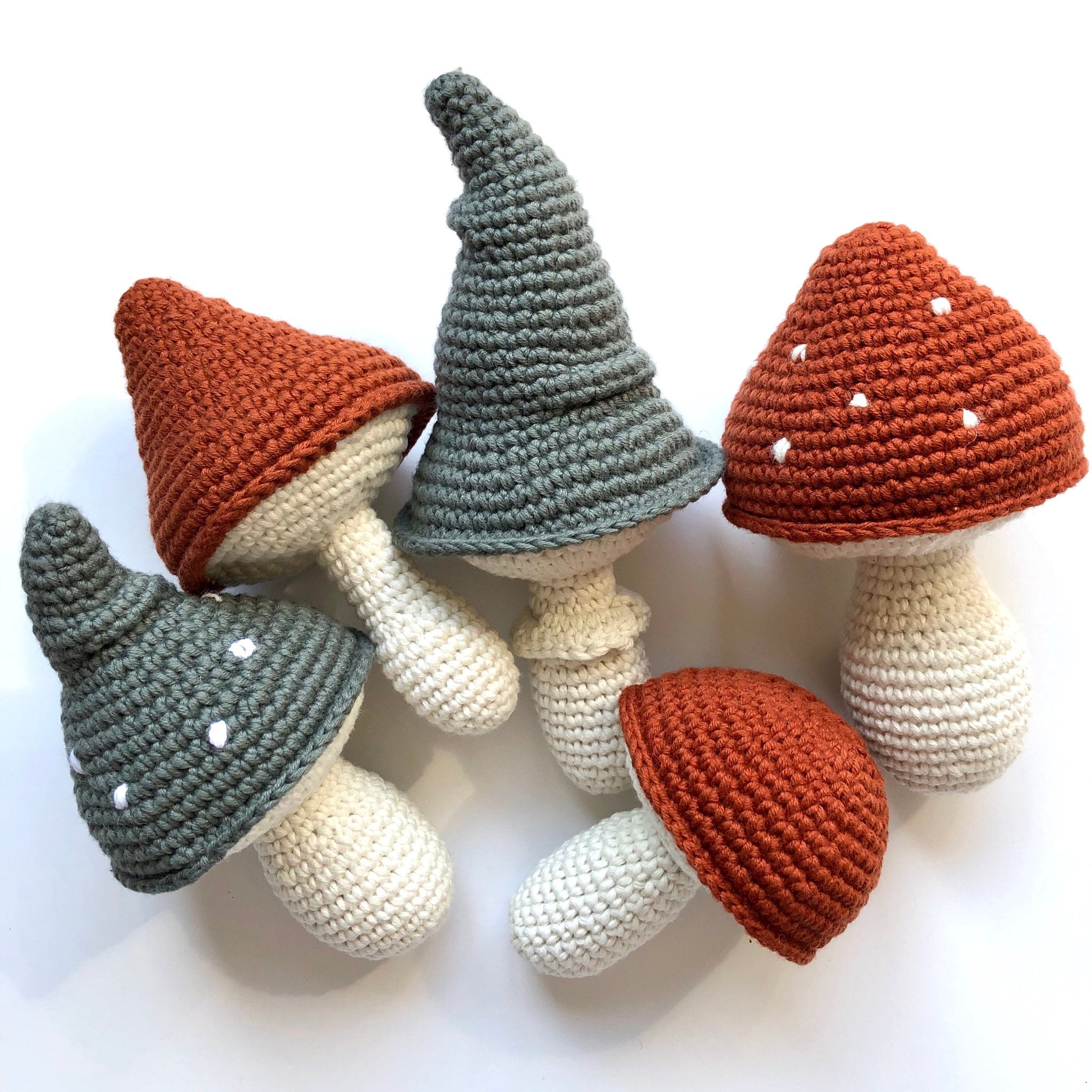 Mushrooms Crochet Pattern Set Crochet Vegetables Pattern Etsy