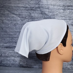 Silver Rounded Gray Veil  Christian Ladies Headcovering / Prayer Veiling / Covering / Headship Veil /  Iris Pattern