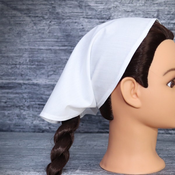 Simple Rounded White Veil  Christian Ladies Headband Headcovering / Prayer Veiling / Covering / Headship Veil / Headwrap