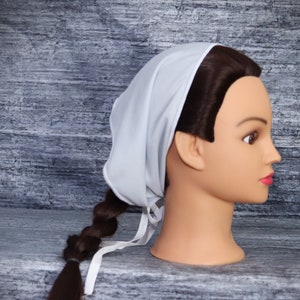 Gray Lace Headband Veil: Christian Head Covering
