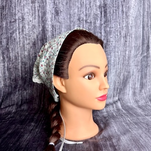 Cream Floral Lace Headband Veil: Christian Head Covering