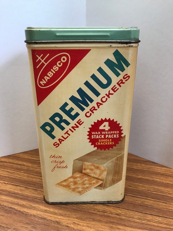 Nabisco Premium Saltine Crackers Tin Etsy