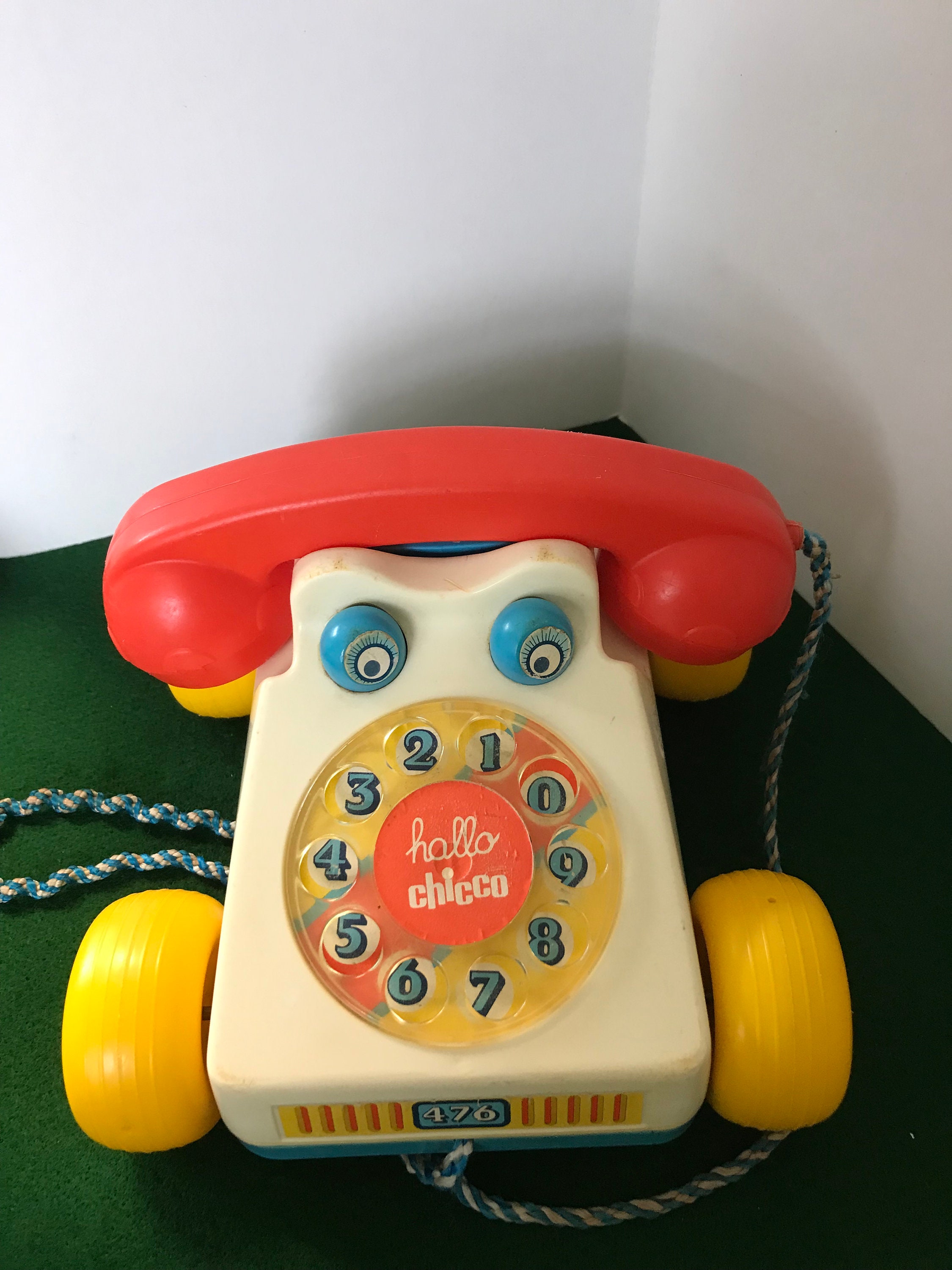 Mb—rare 1970's Hallo Chico Pull Along Phone - Etsy