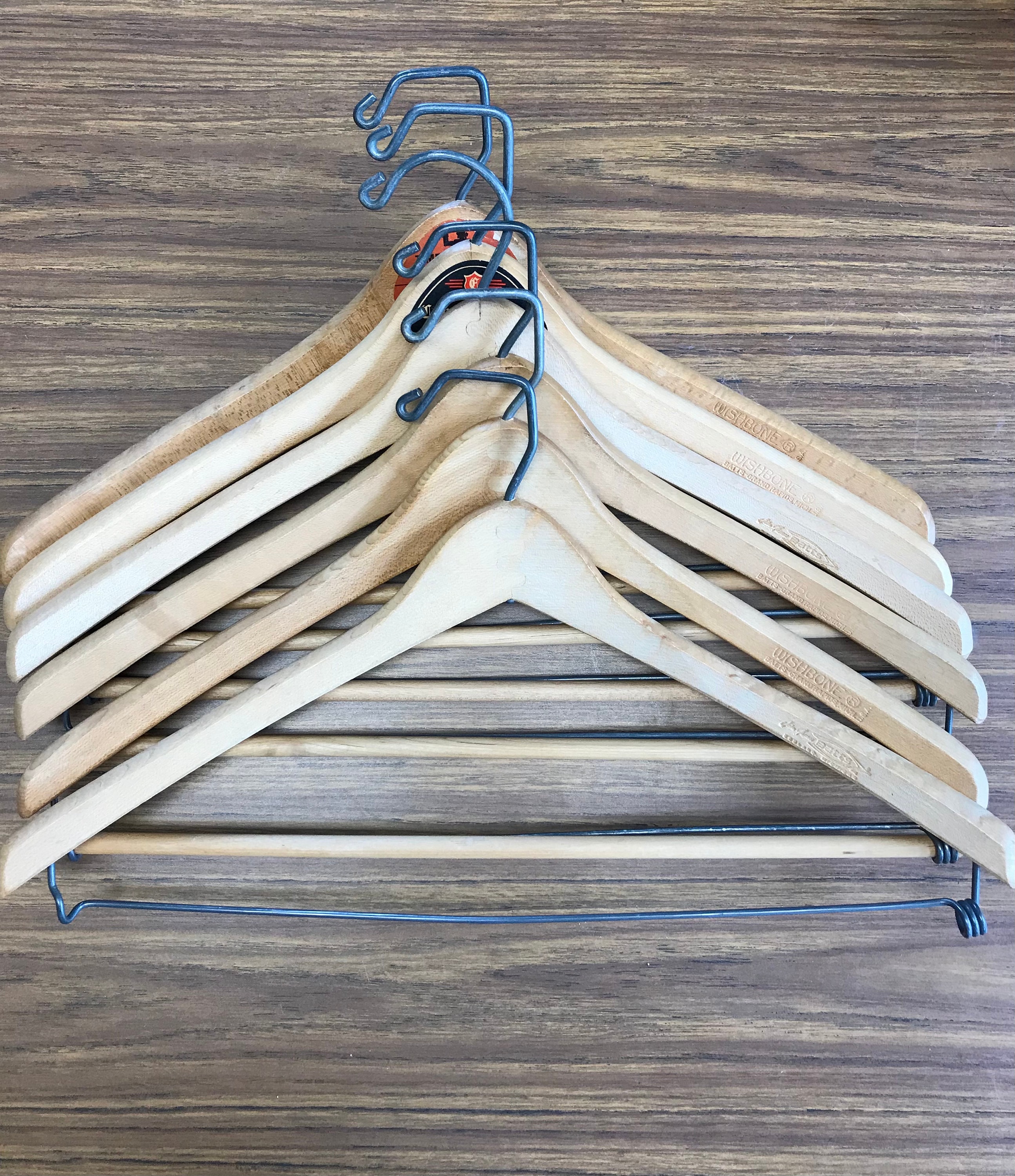 Nb—vintage Batts Wood Suit/pant Hangers 6pc - Etsy