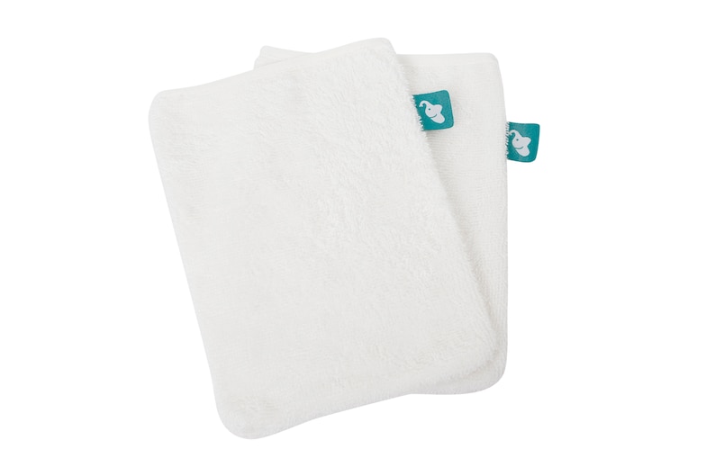 1 Large Hooded Towel and 2 Bamboo Bath Wash Mitts Organic Bamboo Hooded Baby Towel 3-Piece Set Extra Soft and Thick Material