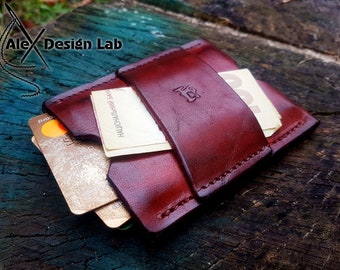 Leather Card Holder Slim Wallet Minimalistic Personalized Leather Wallet Men's Woman's Multi credit business cards Pocket