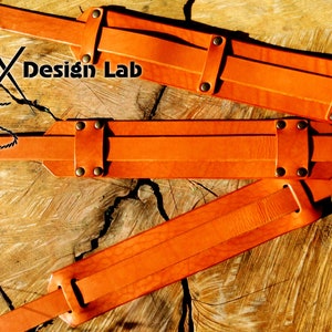 Orange Leather Guitar Strap Custom Guitar Strap Acoustic Guitar Guitar Electric Adjustable Guitar Strap thick leather