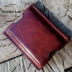 Lederen kaarthouder Slim Wallet Minimalistisch gepersonaliseerde lederen portemonnee herenvrouw multi creditcards
