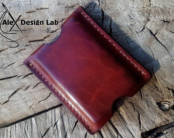 Leather Card Holder Slim Wallet Minimalistic Personalized Leather Wallet Men's Woman's Multi credit business cards