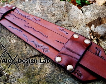 Wide brown burnt Leather Worn Guitar Strap Steampunk Custom Acoustic Personalized Guitar Electric Adjustable Guitar Strap thick leather