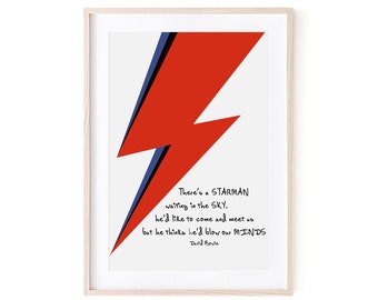 David Bowie, Starman Poster, INSTANT DOWNLOAD, Digitaldruck-Dateien