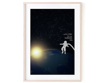 David Bowie, Space Oddity Poster #1, INSTANT DOWNLOAD, Digital Print Files