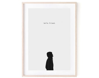 Mr. Robot, Elliot Alderson, Rami Malek, Hello Friend Poster, INSTANT DOWNLOAD, Digital Print Files