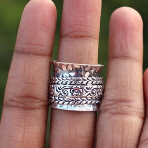 925 Sterling silver ring, Spinner ring, Statement ring, Fidget ring, Dainty ring, Boho ring, Handmade ring, Gift For Her,